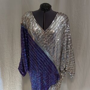 Elegant Sequin V-Neck Dress